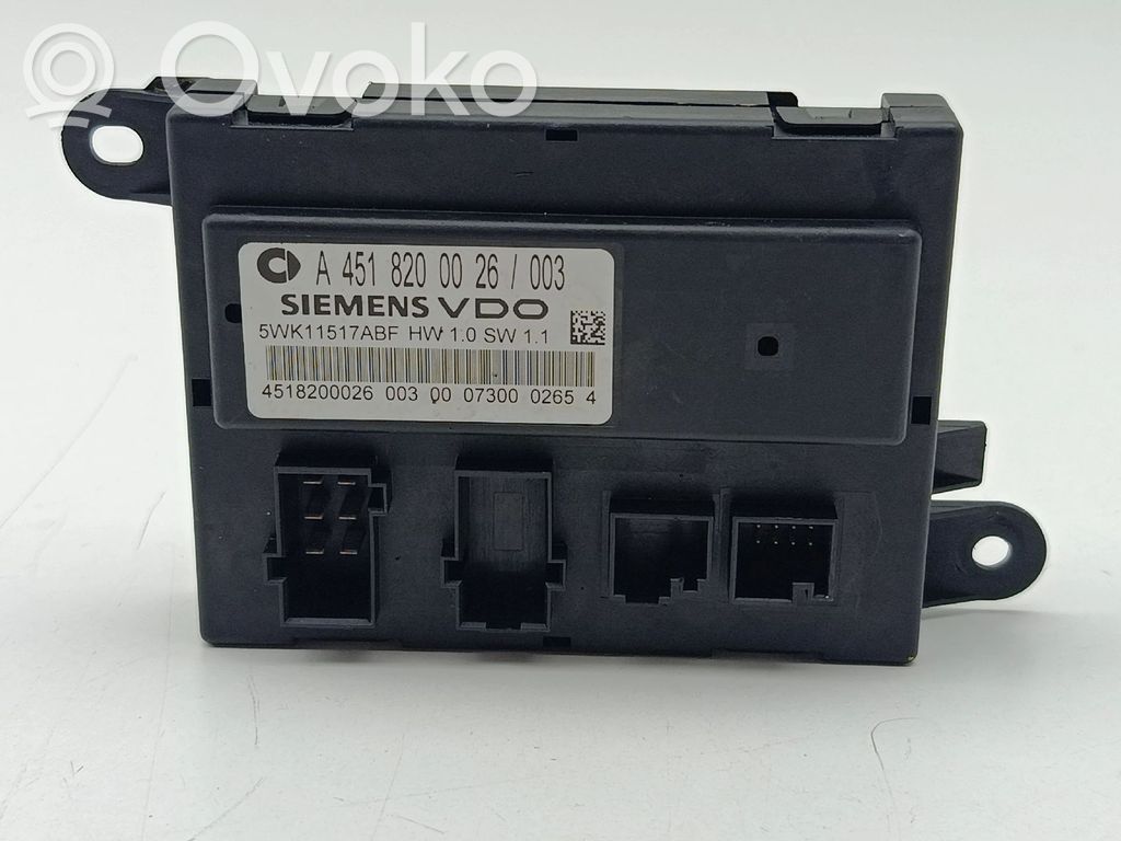 Smart ForTwo II Centralina/modulo chiusura centralizzata portiere 