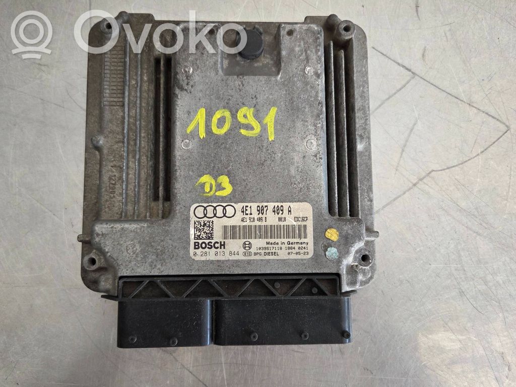 Unidad de control/módulo del motor   4E1907409A,4E1910409B,0281013844