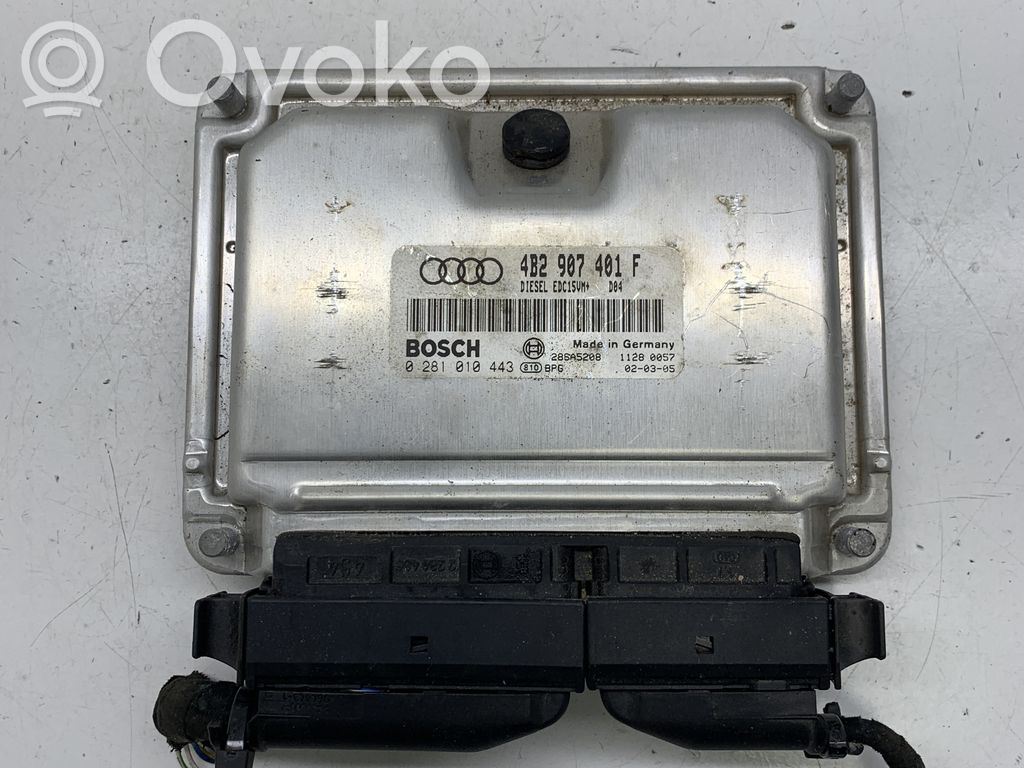 Engine control unit/module   4B2907401F,0281010443
