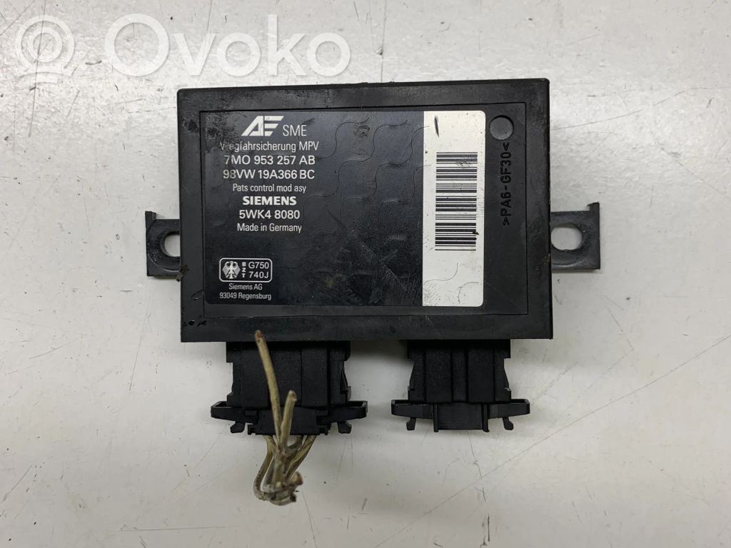 Immobilizer control unit/module   7M0953257AB,95VW19A366BC,5WK48080