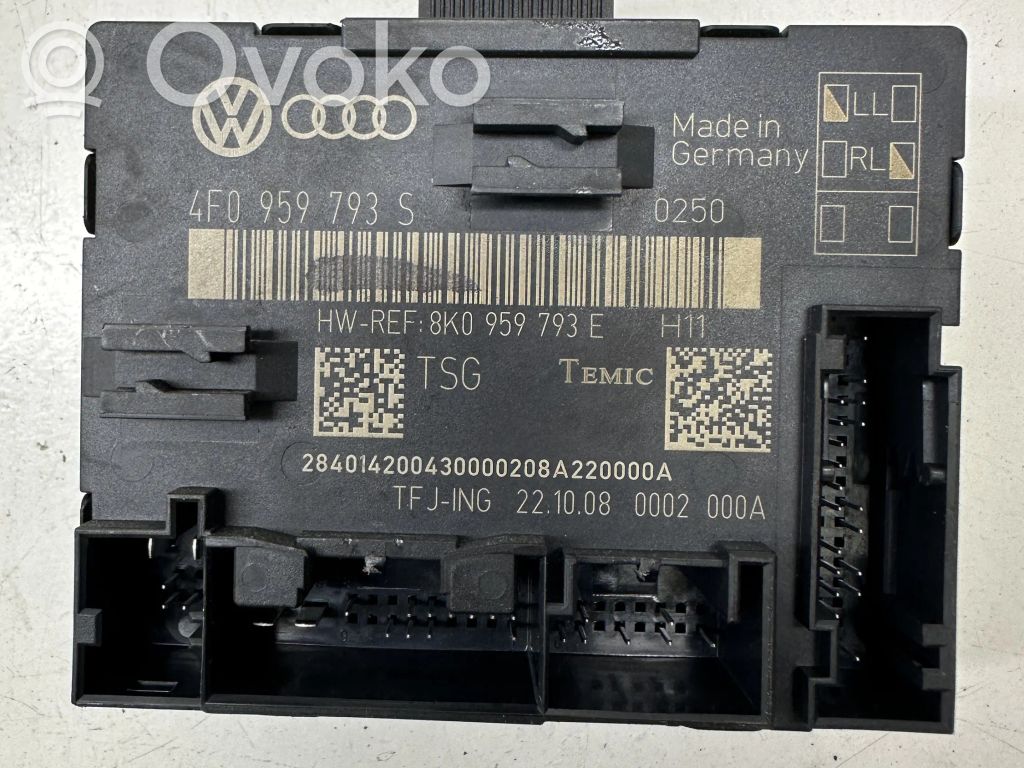 Audi A6 S6 C6 4F Durų elektronikos valdymo blokas 