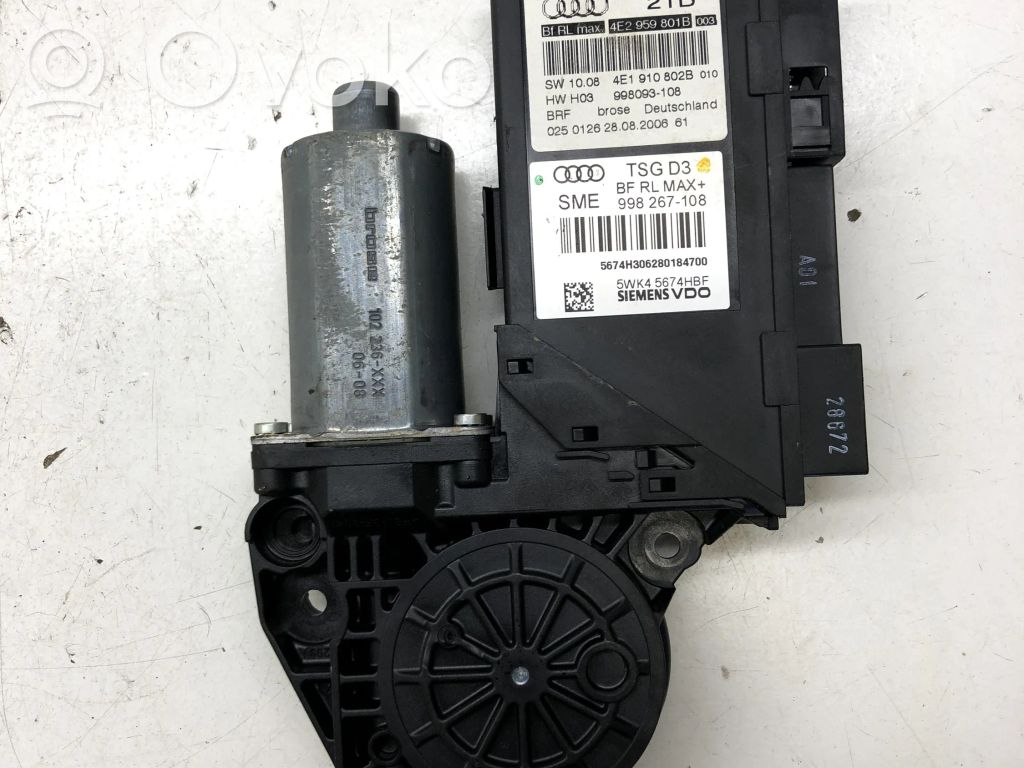 Audi A8 S8 D3 4E Front door window regulator motor 