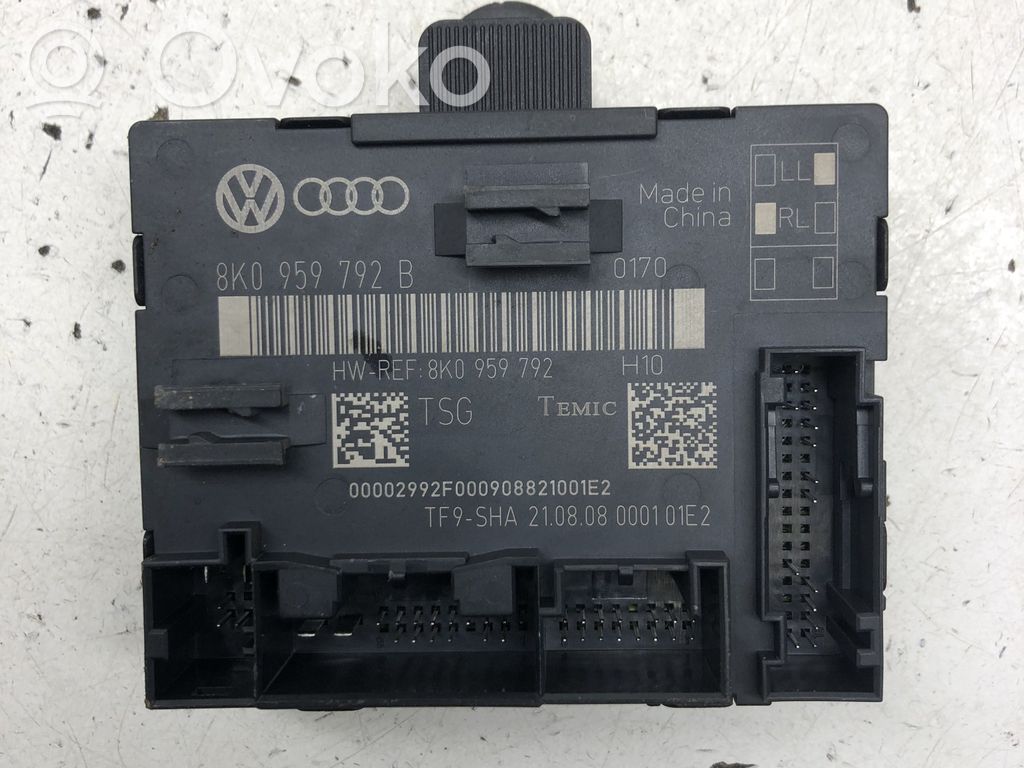 Audi A4 S4 B8 8K Oven ohjainlaite/moduuli 