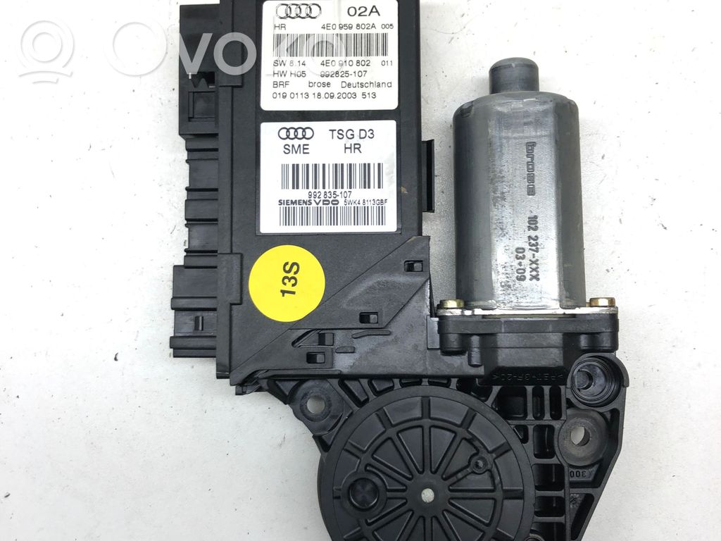 Audi A8 S8 D3 4E Fensterhebermotor Tür hinten 