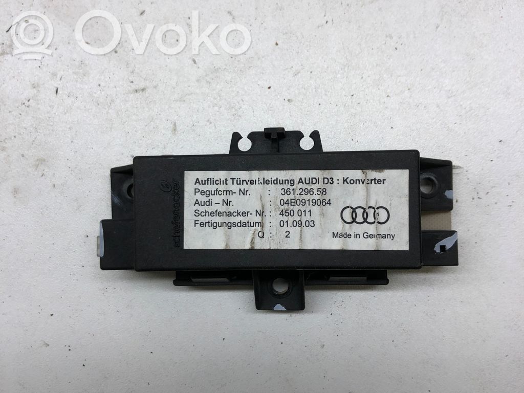 Audi A8 S8 D3 4E Oven ohjainlaite/moduuli 