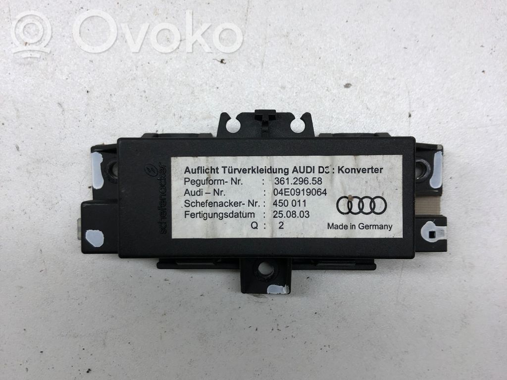 Audi A8 S8 D3 4E Oven ohjainlaite/moduuli 