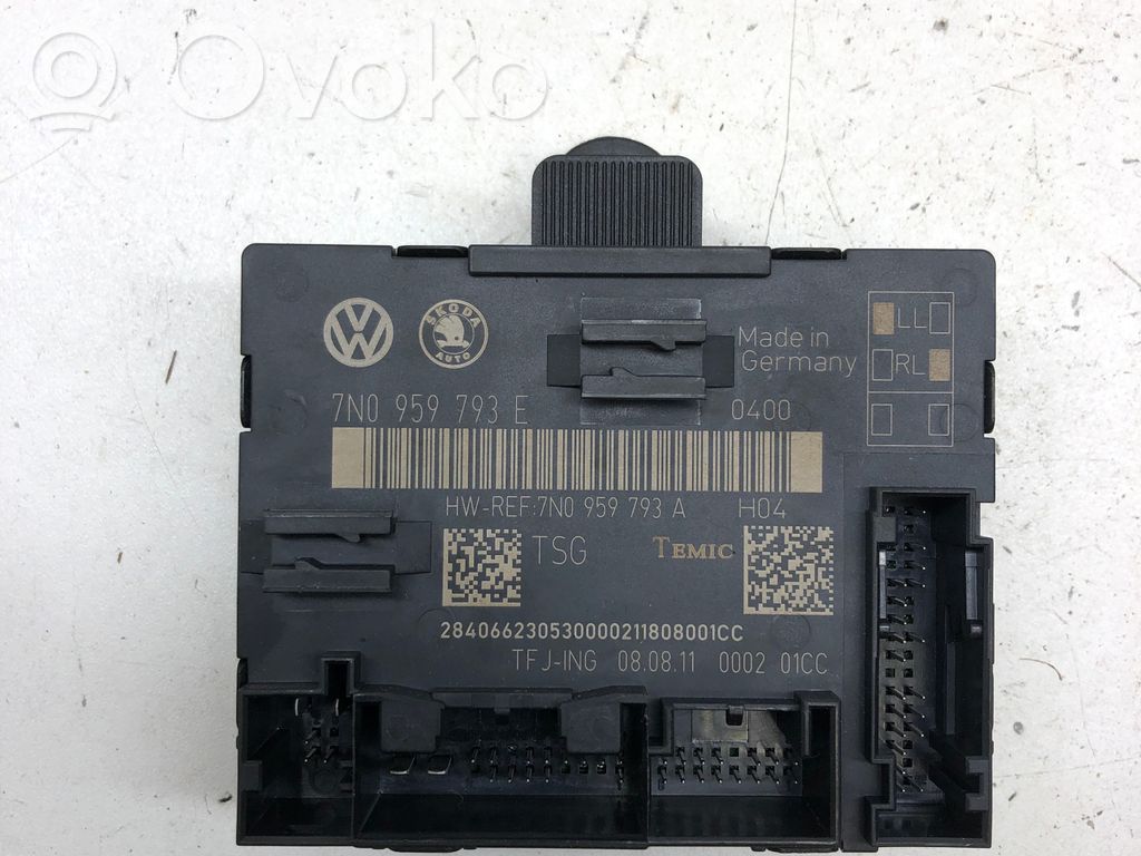 Skoda Yeti (5L) Unité de commande module de porte 