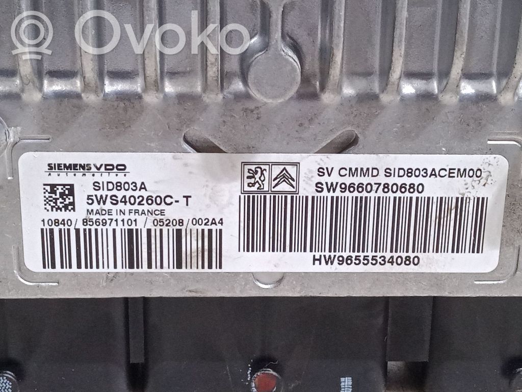 Engine control unit/module   5WS40260CT,9655534080,9660780680
