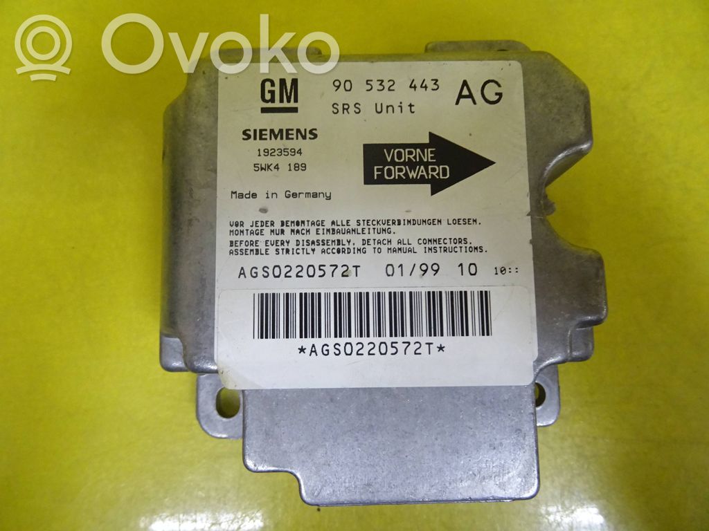 Opel Corsa B Airbag control unit/module 
