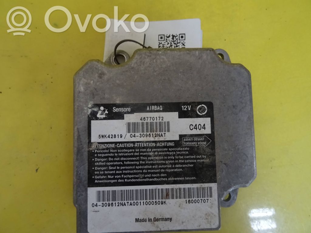 Fiat Marea Airbag control unit/module 