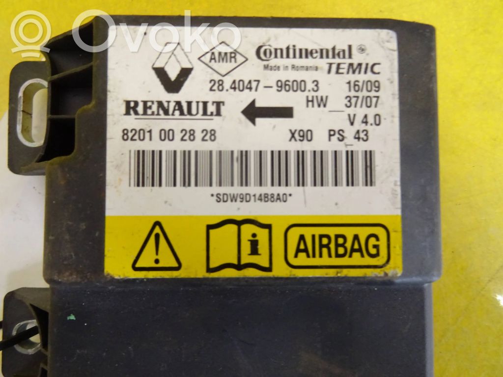 Dacia Sandero Airbag control unit/module 