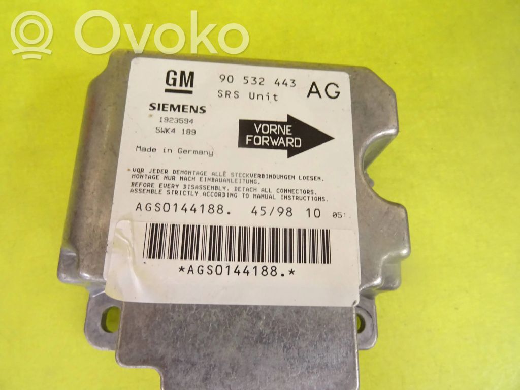 Opel Corsa B Airbag control unit/module 