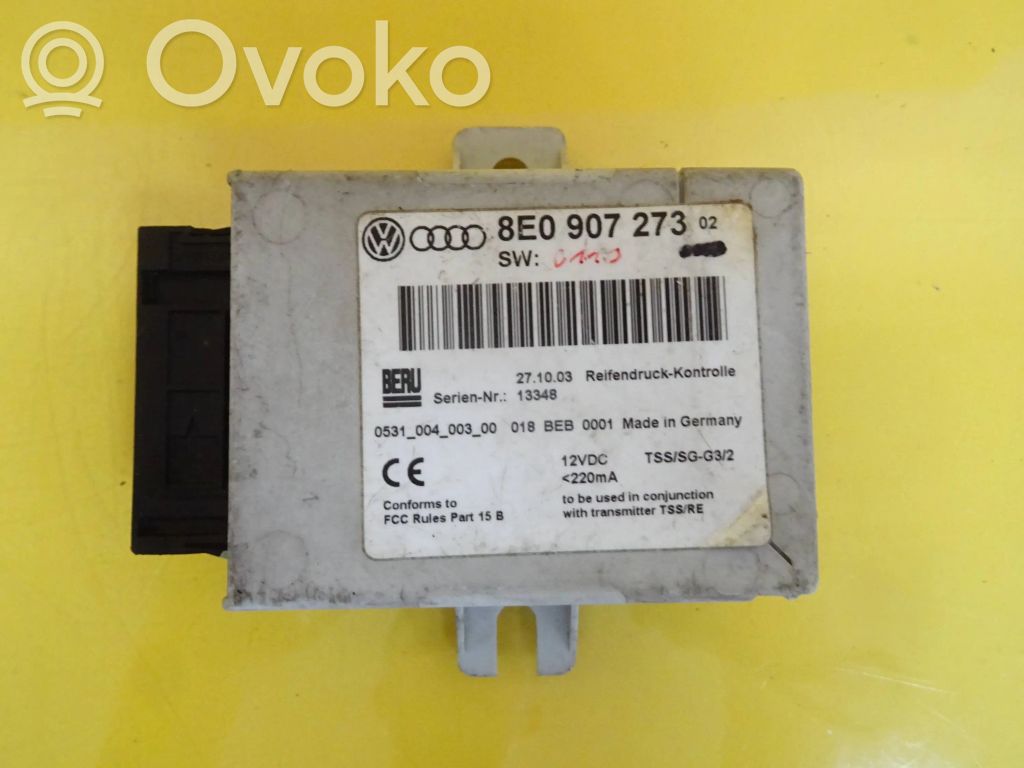 Audi A4 S4 B7 8E 8H Rengaspaineen valvontayksikkö 