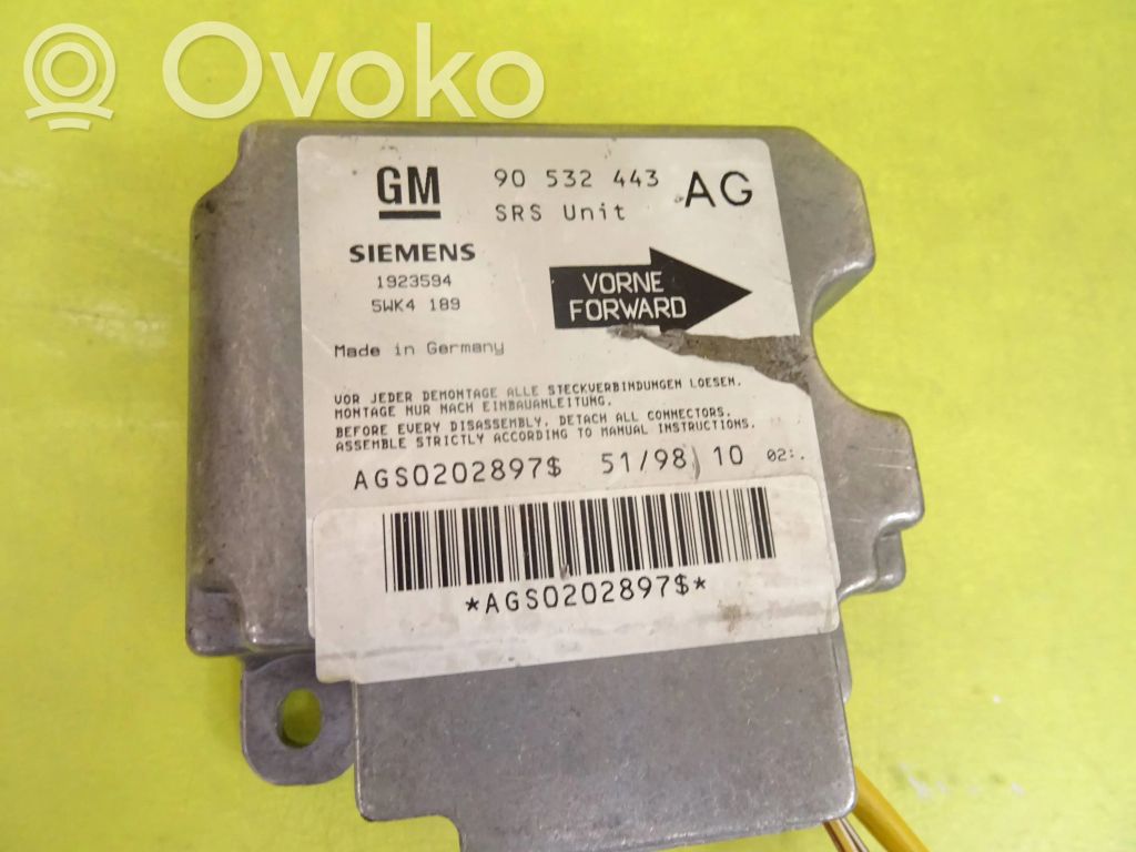 Opel Corsa B Airbag control unit/module 