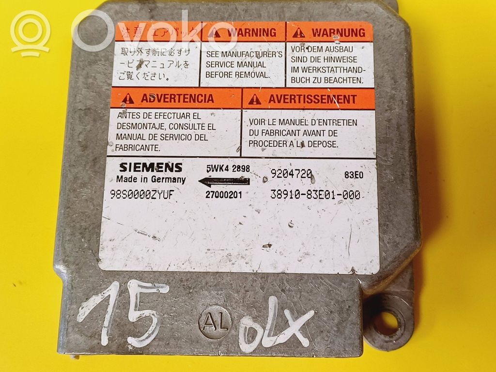 Opel Agila A Airbag control unit/module 