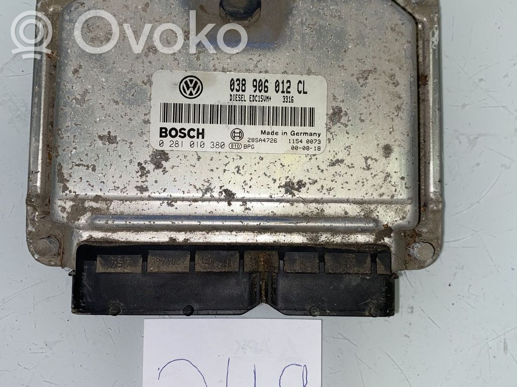 Engine control unit/module   038906012CL,28SA4726,0281010380