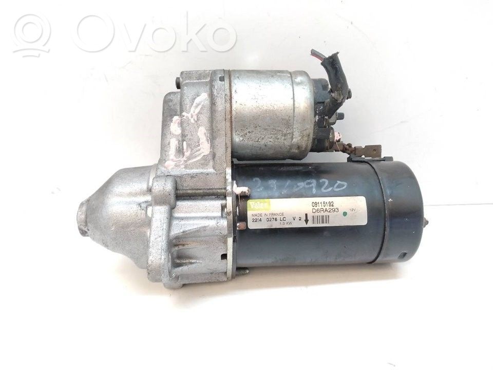 Motor de arranque   D6RA293,09115192,VALEO
