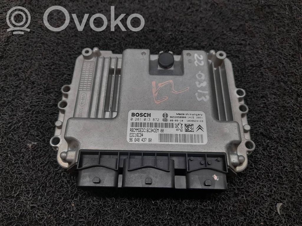 Engine control unit/module   0281013872,9664843780,BOSCH