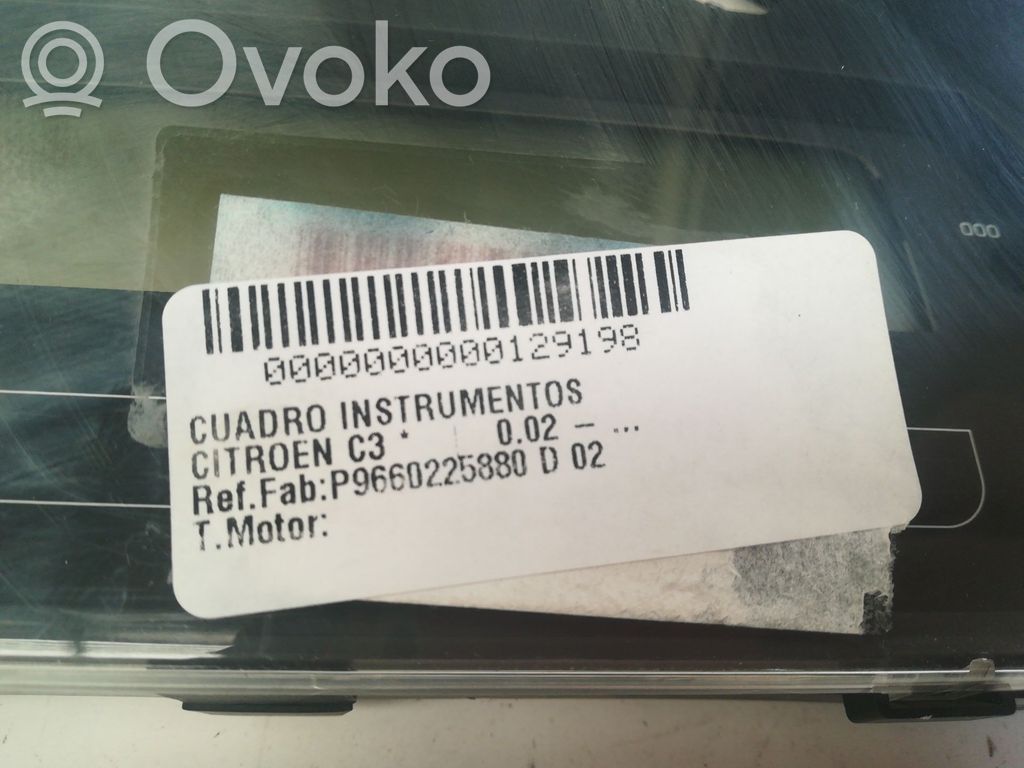 Citroen C3 Tachimetro (quadro strumenti) 