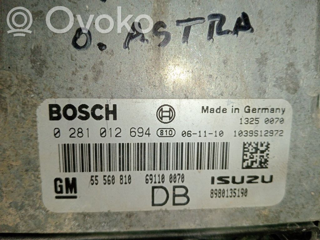 Opel Astra H Unitate/modul de control motor