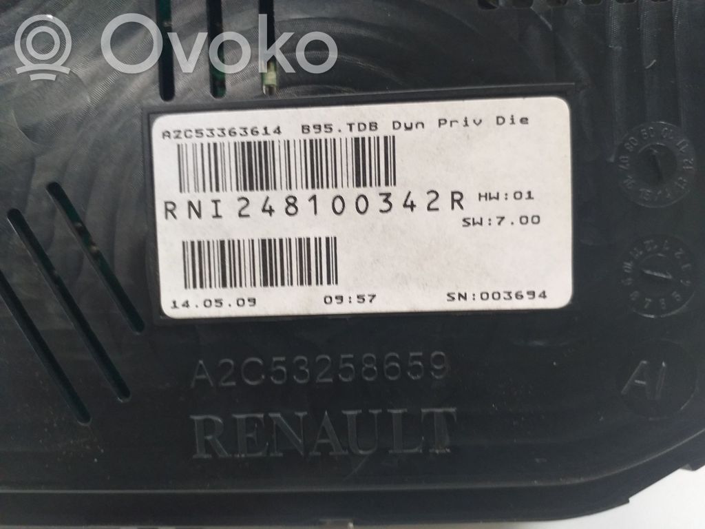 Renault Megane III Vitezometru (grup de instrumente) 