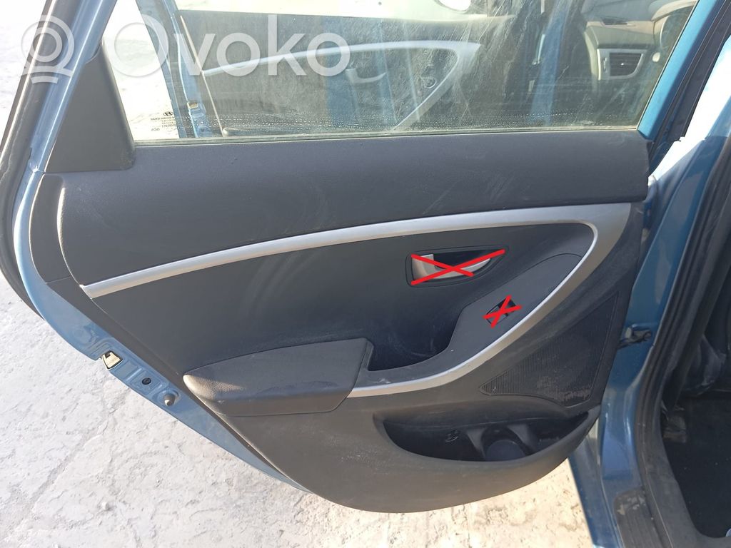 Moldura del tarjetero de la puerta trasera