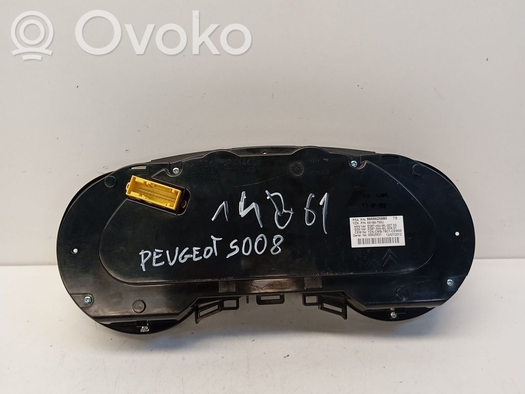 Peugeot 5008 Tachimetro (quadro strumenti) 