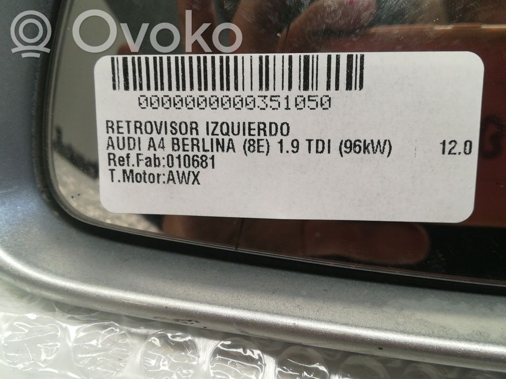 Audi A4 S4 B6 8E 8H Außenspiegel elektrisch Tür vorne