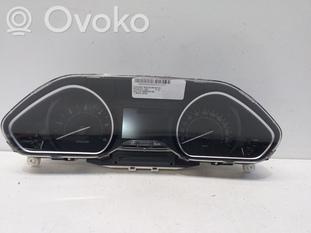 Peugeot 208 I Compteur de vitesse tableau de bord 