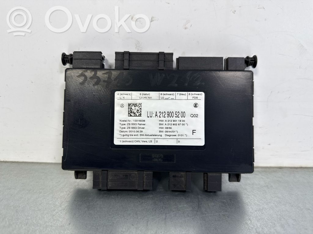 Mercedes-Benz E W212 Module de commande de siège 