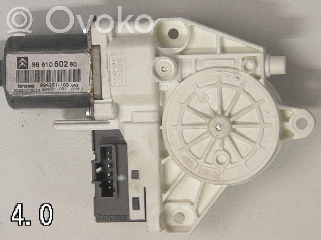 Citroen C6 Silnik regulatora szyby drzwi przednich 