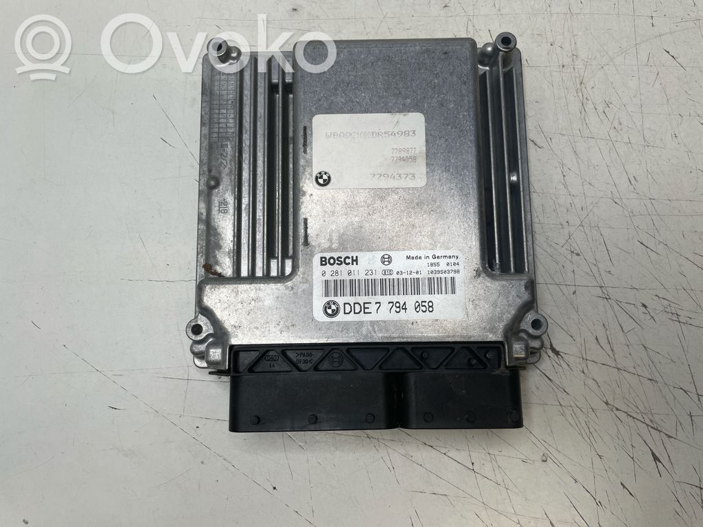 BMW 7 E65 E66 Engine control unit/module 