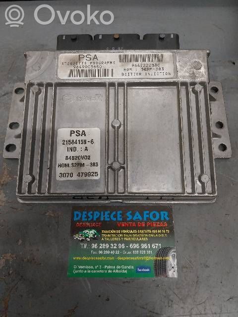 Unité de commande, module ECU de moteur   9649903680