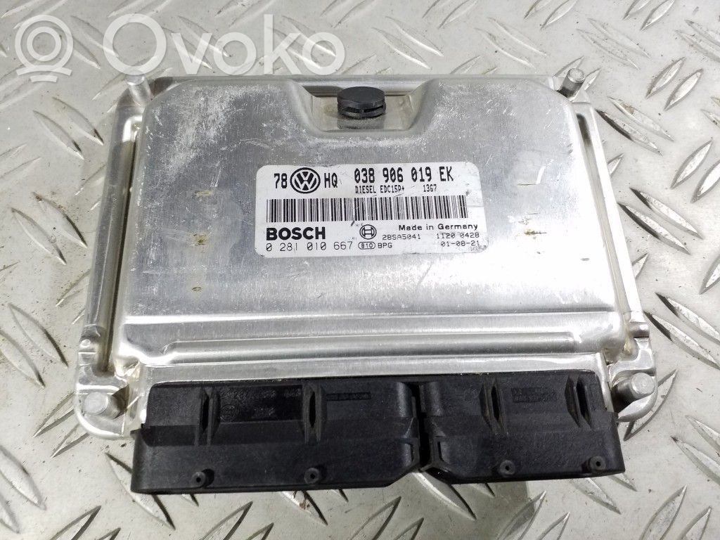 Engine control unit/module   038906019EK,0281010667,28SA5041