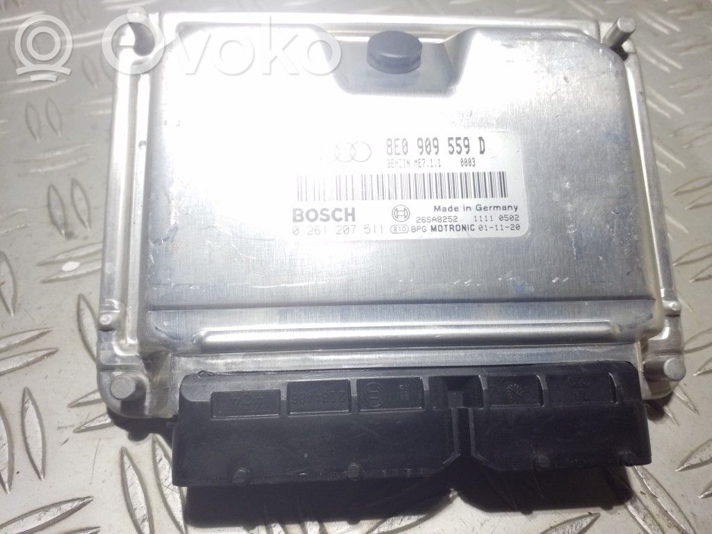 Engine control unit/module ECU   8E0909559D,0261207511,26SA8252