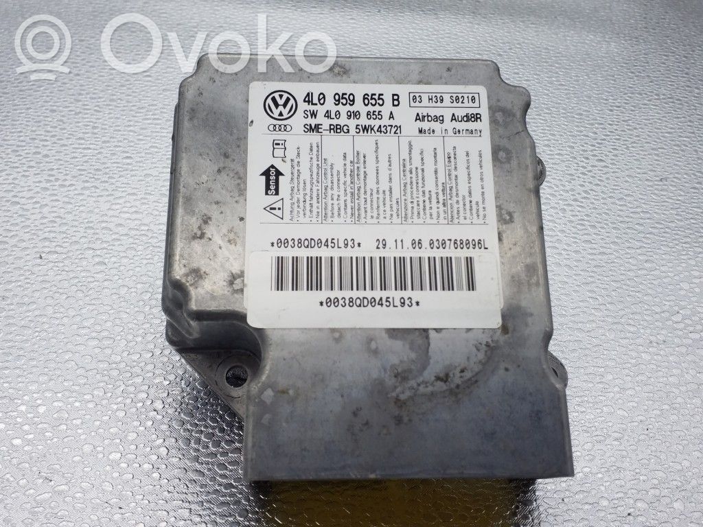 Airbag control unit/module   4L0959655B,4L0910655A,5WK43721