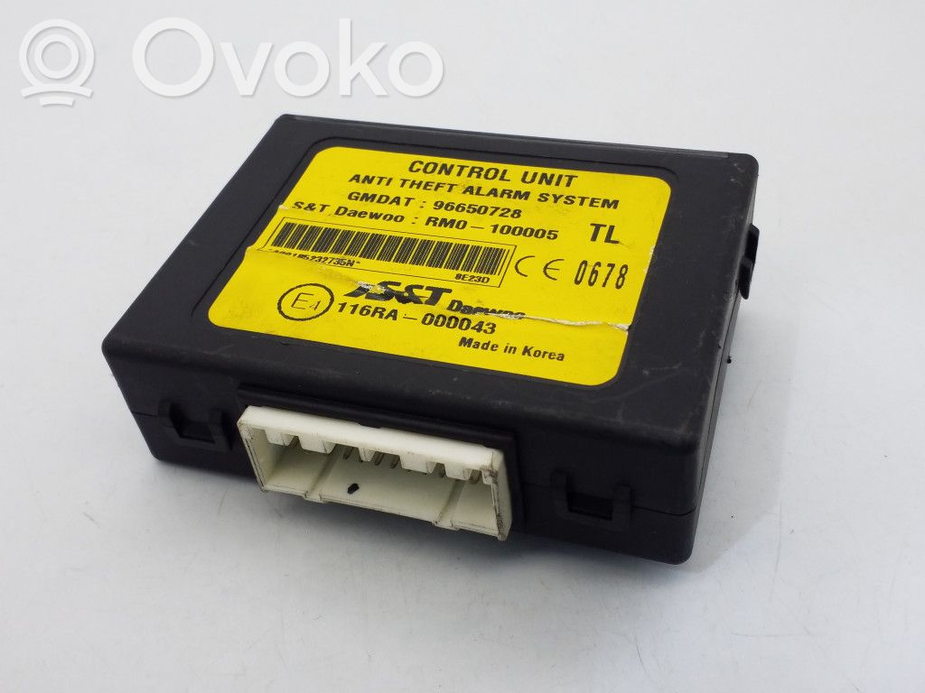 Chevrolet Aveo Unidad de control/módulo de alarma 