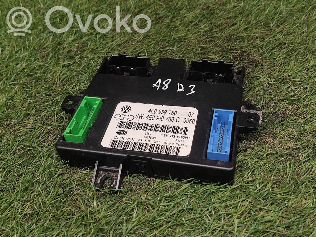 Audi A8 S8 D3 4E Module de commande de siège 