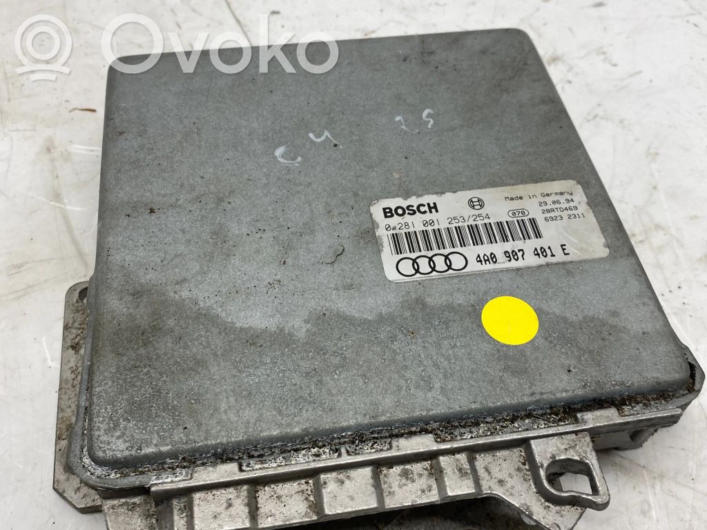 Engine control unit/module   4A0907401E,28RTD469,0281001253