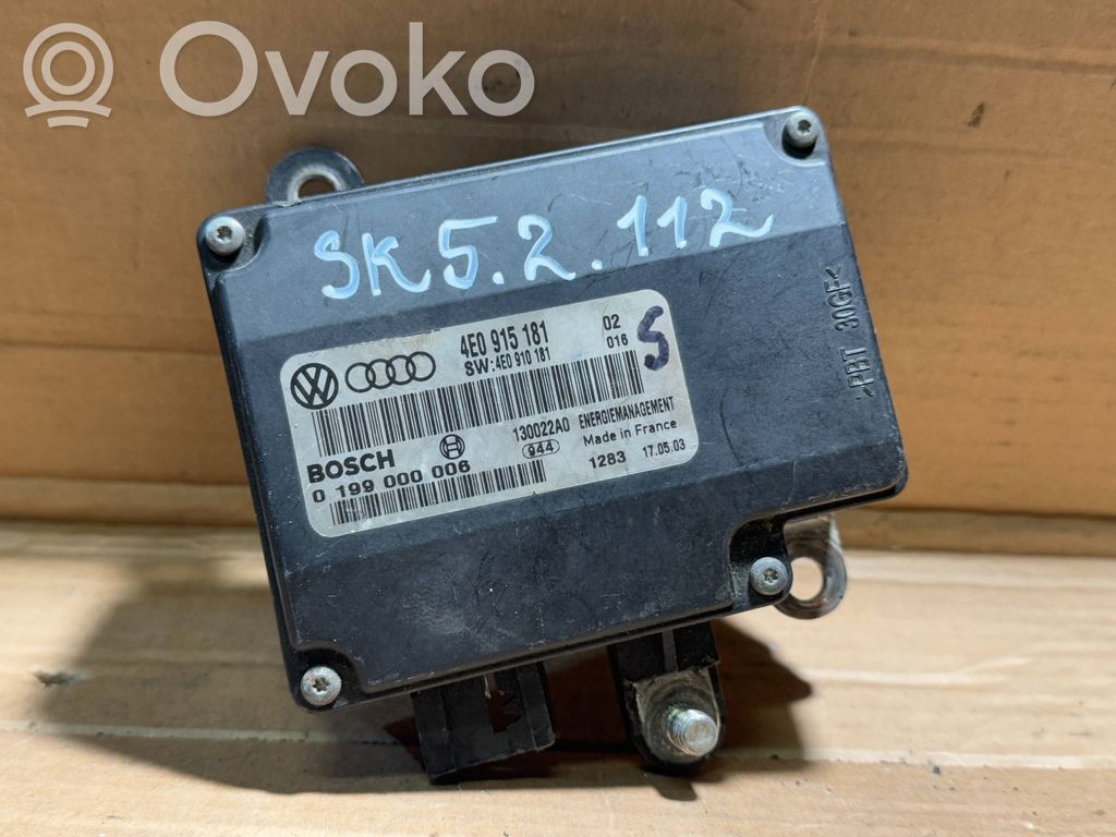 Muut ohjainlaitteet/moduulit   4E0915181,4E0910181