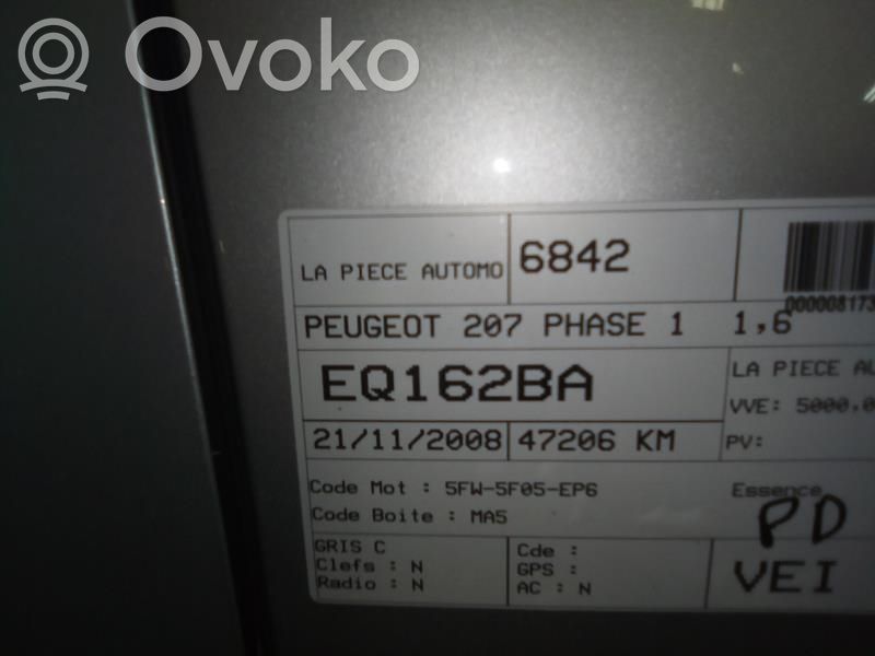 Peugeot 207 Tailgate/trunk strut/damper 