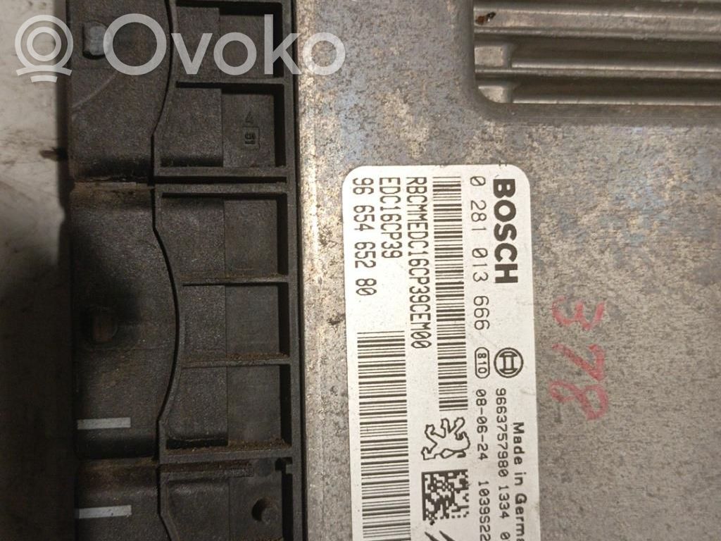 Peugeot 4007 Komputer / Sterownik ECU i komplet kluczy 