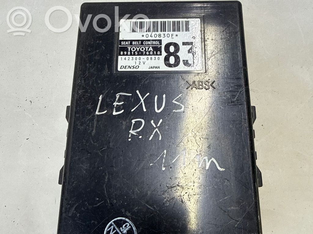 Lexus RX 450H Autres unités de commande / modules 