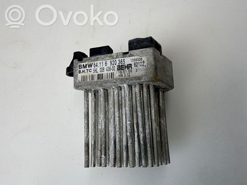 BMW 3 E46 Resistencia motor/ventilador de la calefacción 