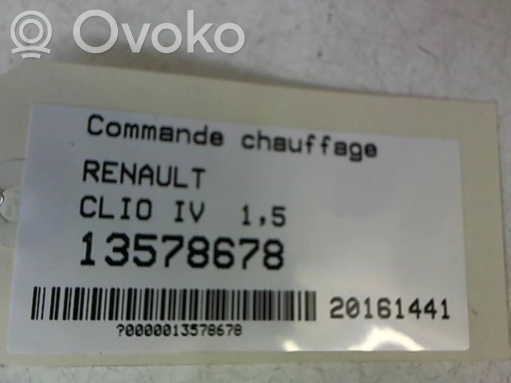 Renault Clio IV Climate control unit 