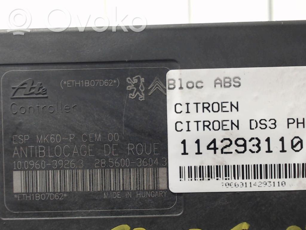 Citroen DS3 Bomba de ABS 