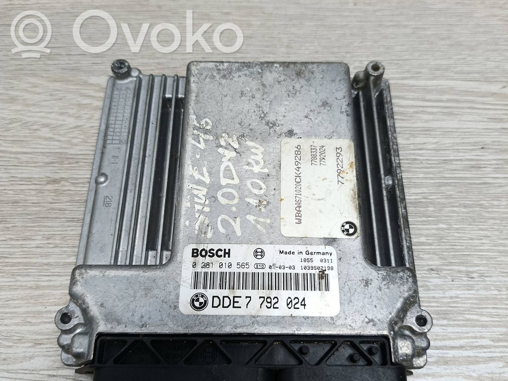 Variklio valdymo blokas   DDE7792024,0281010565,1039S02198