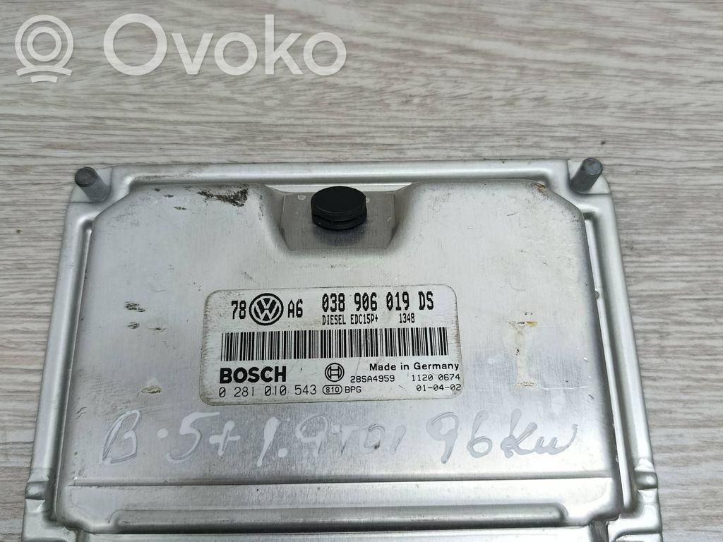 Engine control unit/module   038906019DS,28SA4959,0281010543