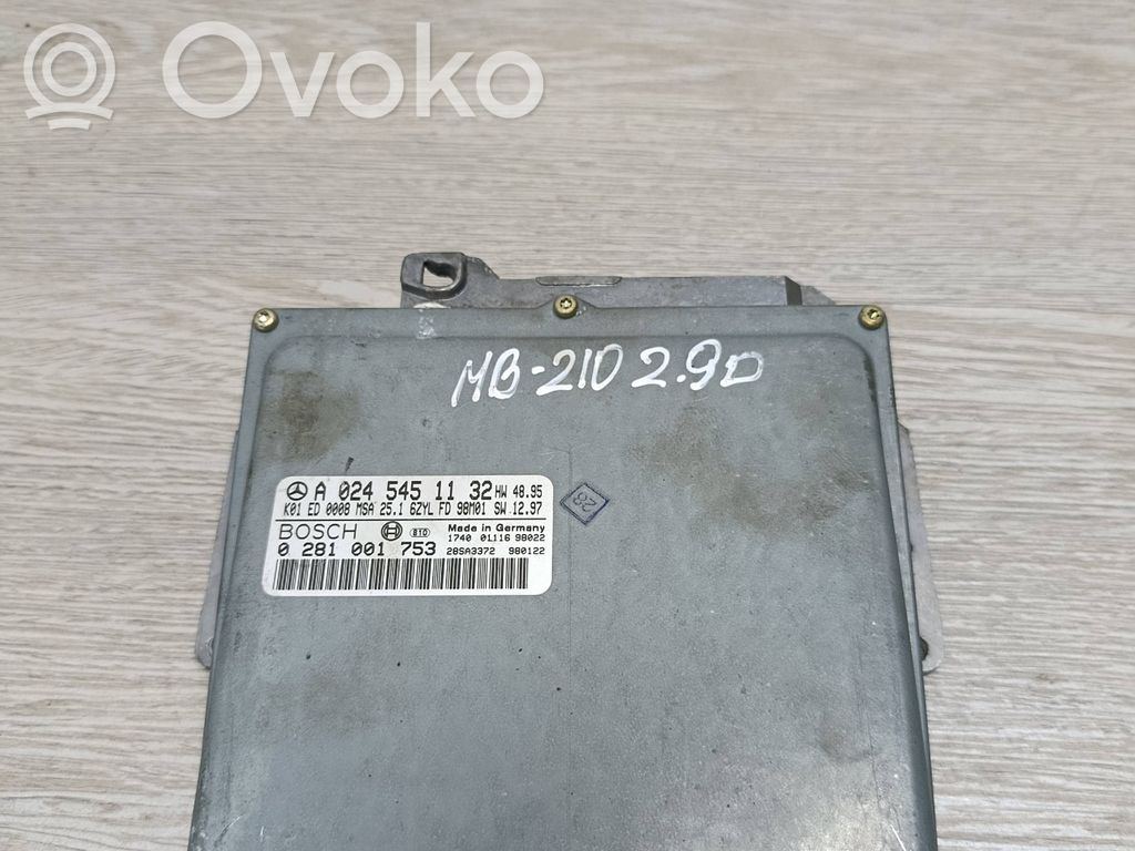 Engine control unit/module ECU   A0245451132,0281001753,28SA3372