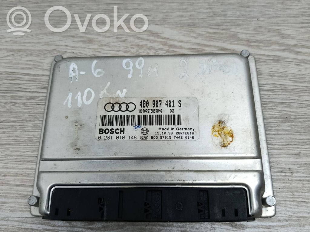 Unidad de control/módulo del motor   4B0907401S,28RTE618,0281010148